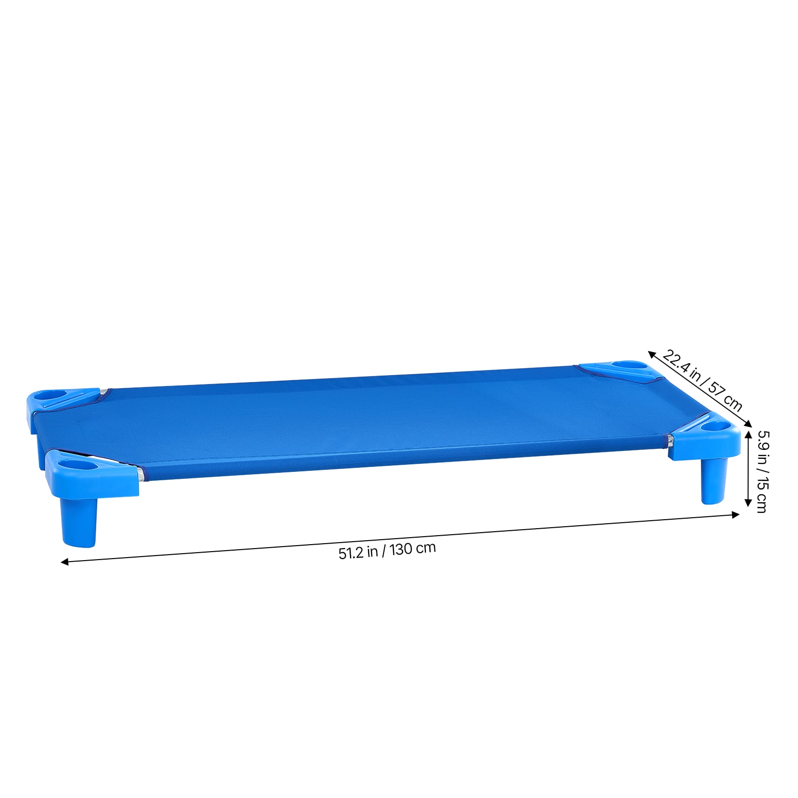 Stackable Toddler Nap Cots For Daycare And Preschool Blue Set_voghion.com